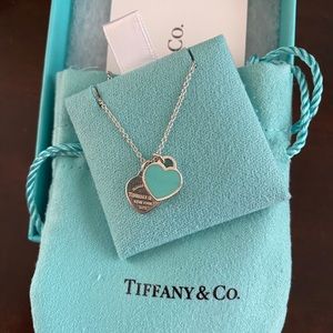 Tiffany Mini Double Heart Tag Pendant